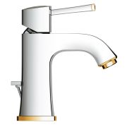 Смеситель для раковины GROHE Grandera с донным клапаном, хром/золото (23303IG0)