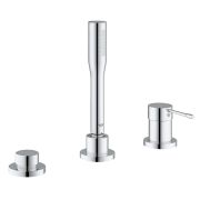 Смеситель для ванны GROHE Essence+ на 3 отверстия с душевым гарнитуром (на бортик ванны, без излива), хром (19976001)