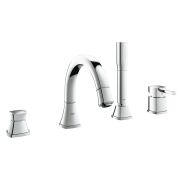 Смеситель для ванны GROHE Grandera с душевым гарнитуром (на бортик ванны), хром (19936000)