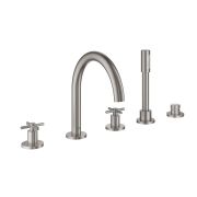 Смеситель для ванны GROHE Atrio New с ручным душем и переключателем, суперсталь (19923DC3)
